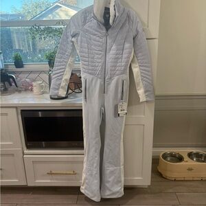 Women’s Obermeyer Blue and White Fur-Trimmed Jacket - Sz 8